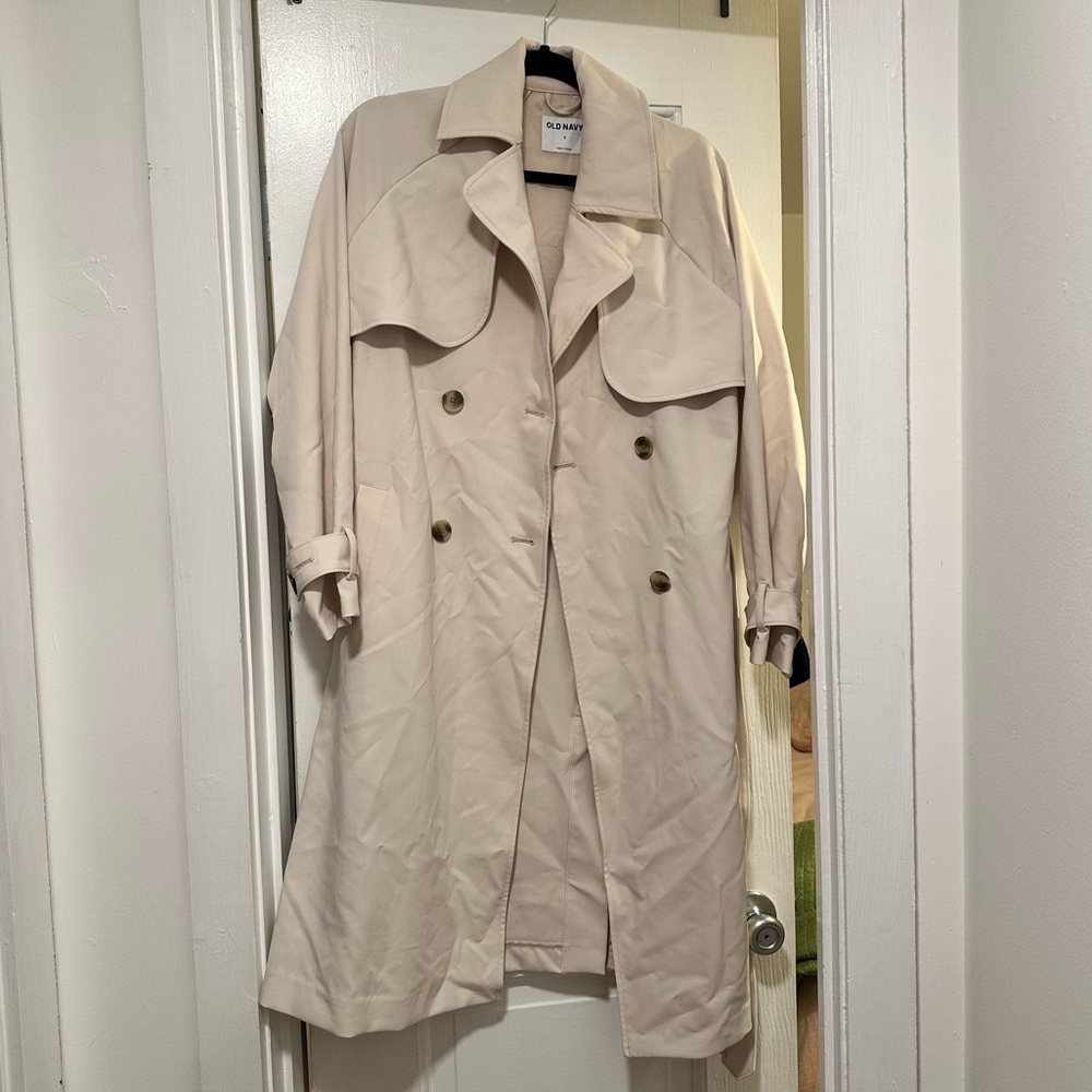 Old Navy Cream Trench Coat